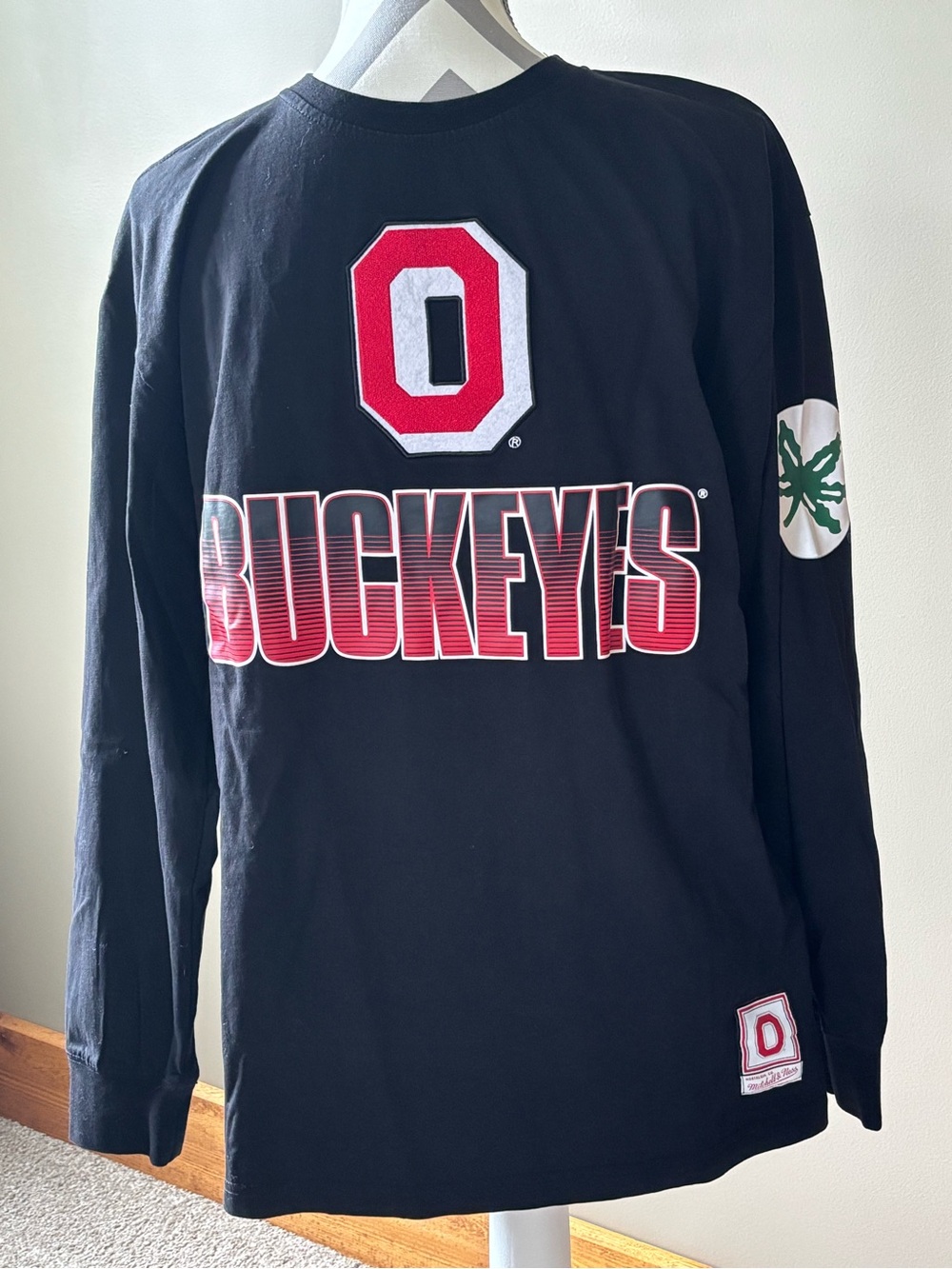 Mitchell & Ness Black Buckeyes Long Sleeve Tee